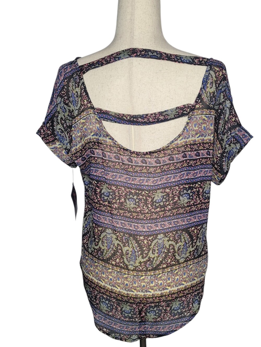 NEW Lucy Love Women Size Small Sheer  Top